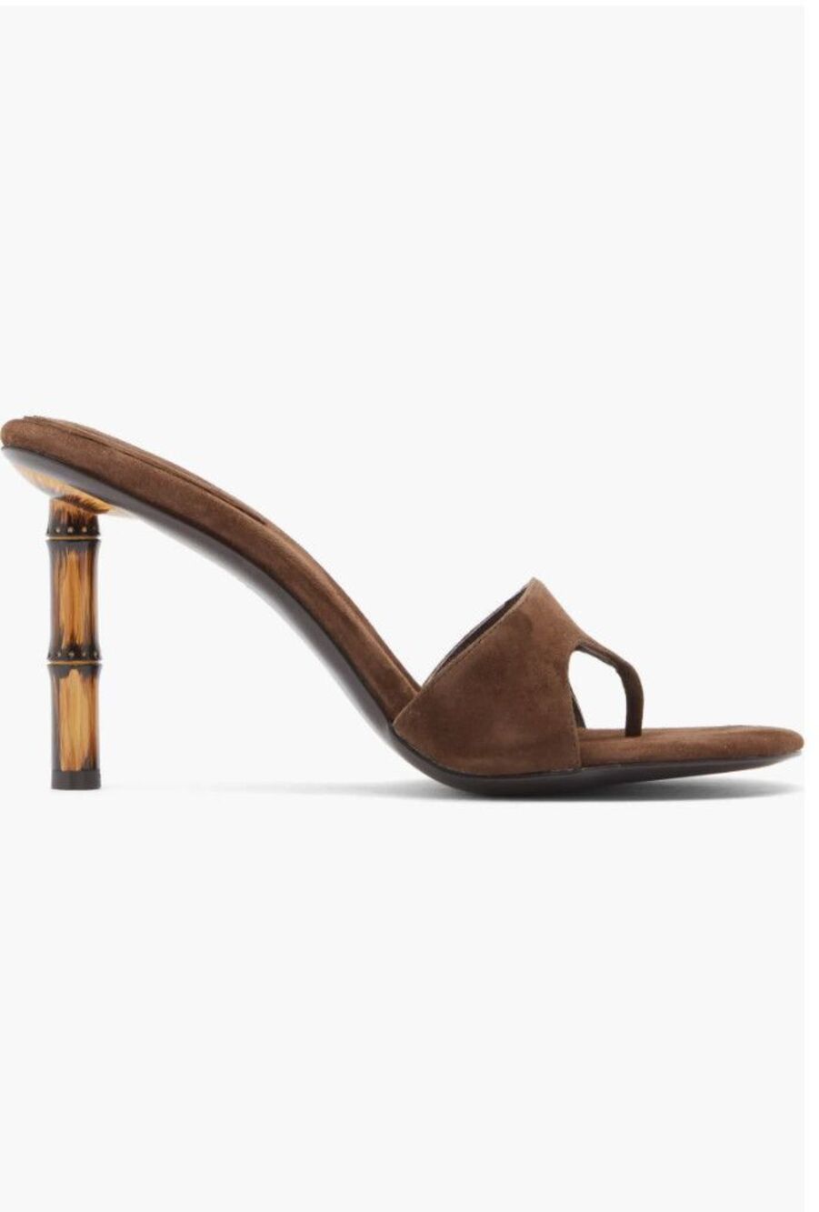 New Jeffrey Campbell Linette Sandal Bamboo Heel Espreso Suede Size 10